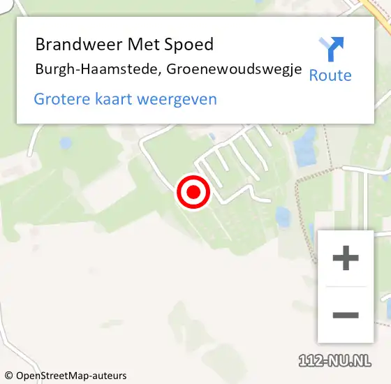 Locatie op kaart van de 112 melding: Brandweer Met Spoed Naar Burgh-Haamstede, Groenewoudswegje op 4 januari 2025 13:17