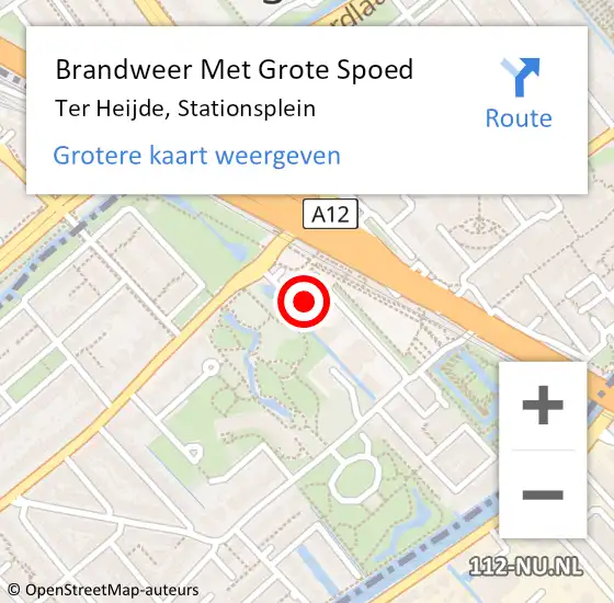 Locatie op kaart van de 112 melding: Brandweer Met Grote Spoed Naar Voorburg, Stationsplein op 5 januari 2025 03:51