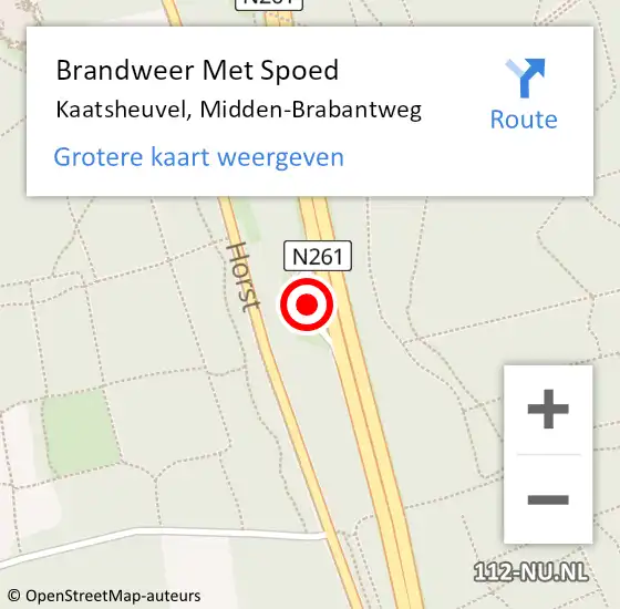 Locatie op kaart van de 112 melding: Brandweer Met Spoed Naar Kaatsheuvel, Midden-Brabantweg op 5 januari 2025 10:27