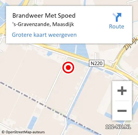 Locatie op kaart van de 112 melding: Brandweer Met Spoed Naar 's-Gravenzande, Maasdijk op 5 januari 2025 11:06