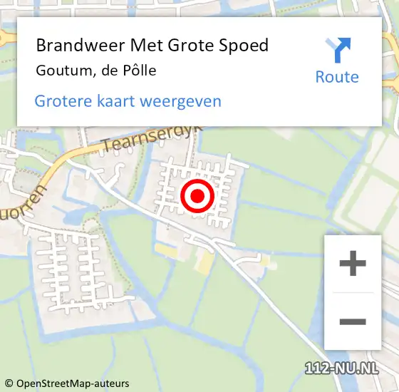 Locatie op kaart van de 112 melding: Brandweer Met Grote Spoed Naar Goutum, de Pôlle op 5 januari 2025 12:23