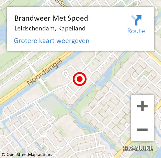 Locatie op kaart van de 112 melding: Brandweer Met Spoed Naar Leidschendam, Kapelland op 5 januari 2025 14:54