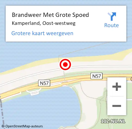 Locatie op kaart van de 112 melding: Brandweer Met Grote Spoed Naar Kamperland, Oost-westweg op 6 januari 2025 09:30