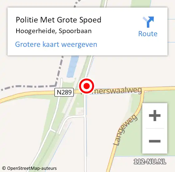 Locatie op kaart van de 112 melding: Politie Met Grote Spoed Naar Hoogerheide, Spoorbaan op 6 januari 2025 12:46