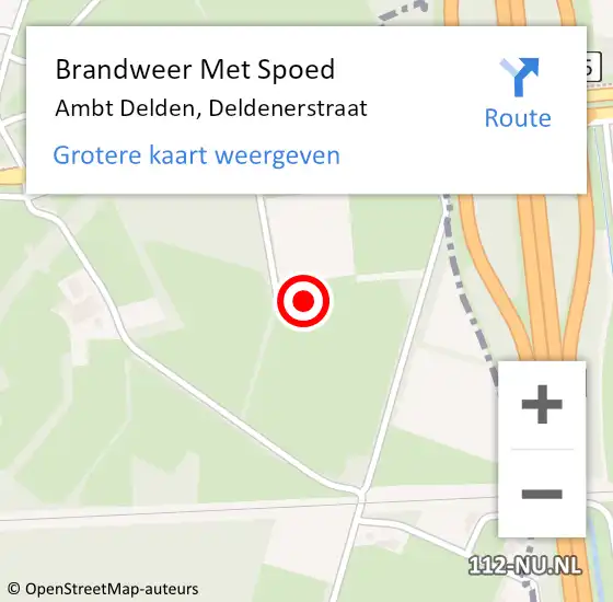 Locatie op kaart van de 112 melding: Brandweer Met Spoed Naar Ambt Delden, Deldenerstraat op 6 januari 2025 17:07