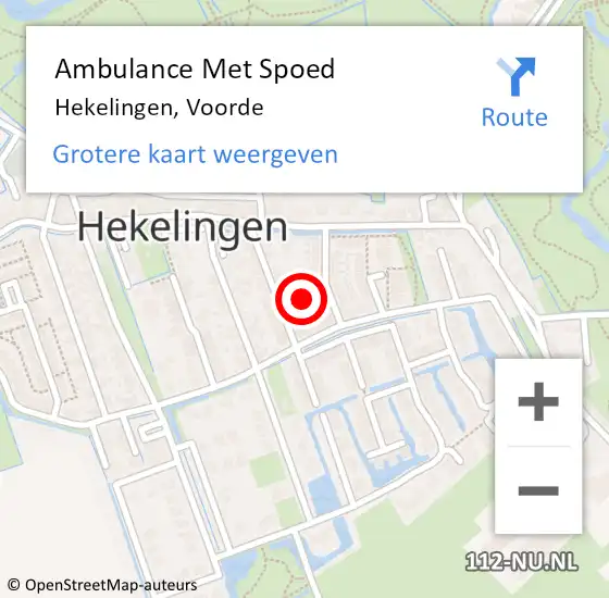 Locatie op kaart van de 112 melding: Ambulance Met Spoed Naar Hekelingen, Voorde op 7 januari 2025 03:54