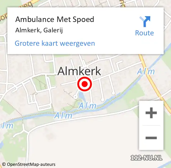 Locatie op kaart van de 112 melding: Ambulance Met Spoed Naar Almkerk, Galerij op 2 november 2014 04:37