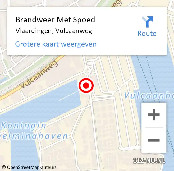 Locatie op kaart van de 112 melding: Brandweer Met Spoed Naar Vlaardingen, Vulcaanweg op 7 januari 2025 20:34