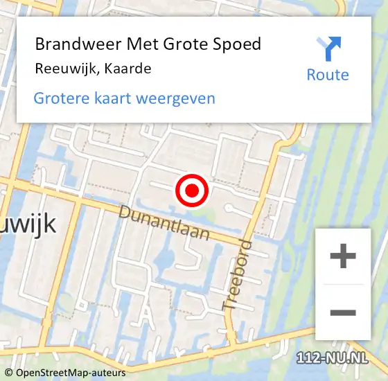 Locatie op kaart van de 112 melding: Brandweer Met Grote Spoed Naar Reeuwijk, Kaarde op 8 januari 2025 09:23