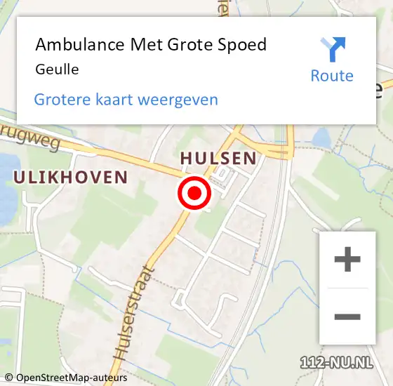Locatie op kaart van de 112 melding: Ambulance Met Grote Spoed Naar Geulle op 2 november 2014 10:22