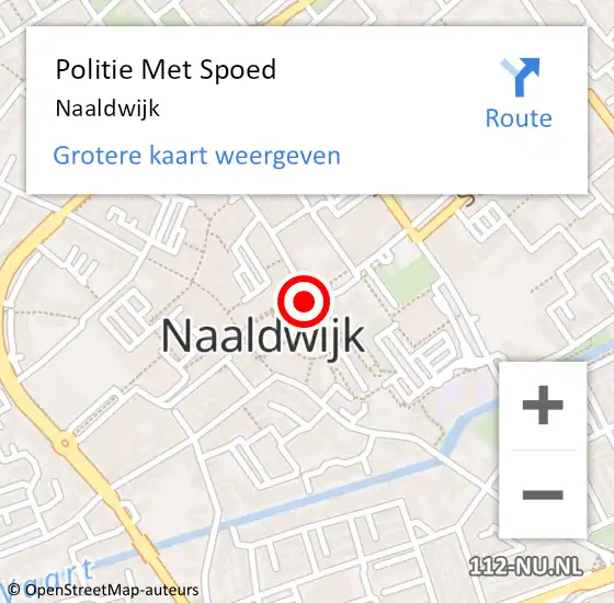 Locatie op kaart van de 112 melding: Politie Met Spoed Naar Naaldwijk op 8 januari 2025 19:06