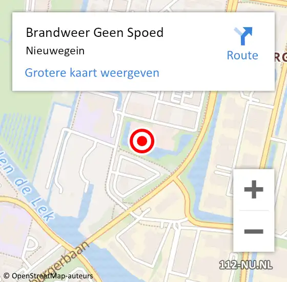 Locatie op kaart van de 112 melding: Brandweer Geen Spoed Naar Nieuwegein op 8 januari 2025 21:39