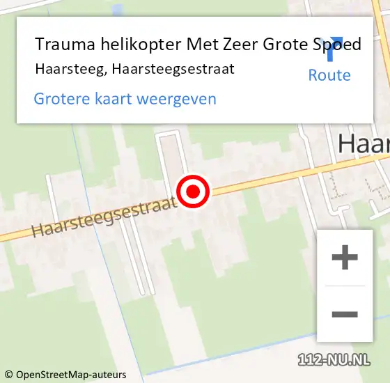 Locatie op kaart van de 112 melding: Trauma helikopter Met Zeer Grote Spoed Naar Haarsteeg, Haarsteegsestraat op 9 januari 2025 11:18