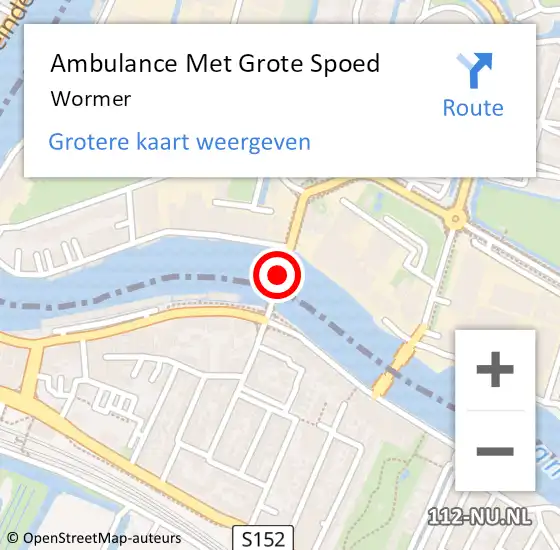 Locatie op kaart van de 112 melding: Ambulance Met Grote Spoed Naar Zaandam op 9 januari 2025 11:44