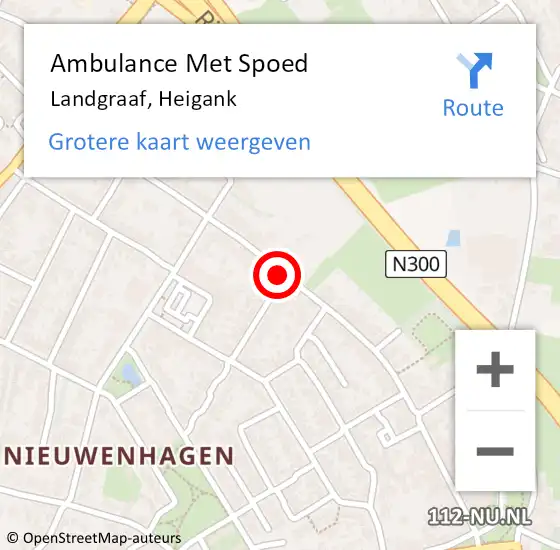 Locatie op kaart van de 112 melding: Ambulance Met Spoed Naar Landgraaf, Heigank op 2 november 2014 12:34