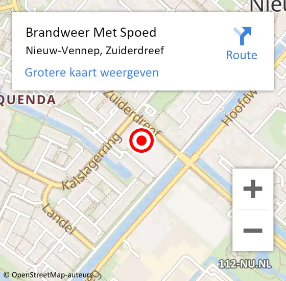 Locatie op kaart van de 112 melding: Brandweer Met Spoed Naar Nieuw-Vennep, Zuiderdreef op 9 januari 2025 22:36