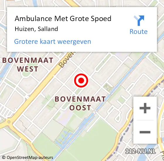 Locatie op kaart van de 112 melding: Ambulance Met Grote Spoed Naar Huizen, Salland op 2 november 2014 21:37