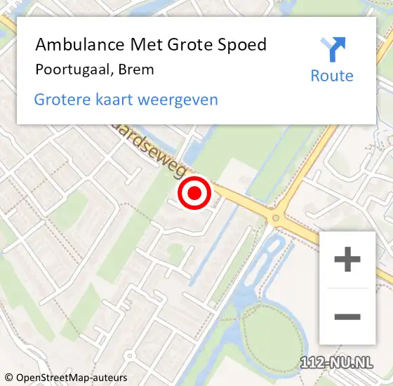 Locatie op kaart van de 112 melding: Ambulance Met Grote Spoed Naar Poortugaal, Brem op 16 januari 2025 09:49