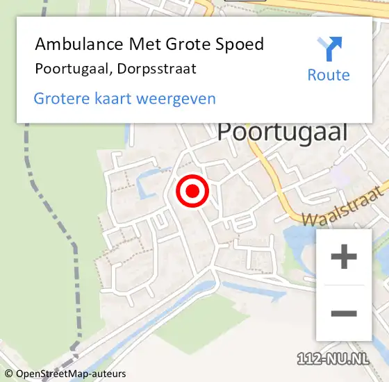 Locatie op kaart van de 112 melding: Ambulance Met Grote Spoed Naar Poortugaal, Dorpsstraat op 16 januari 2025 14:37