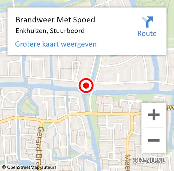 Locatie op kaart van de 112 melding: Brandweer Met Spoed Naar Enkhuizen, Stuurboord op 17 januari 2025 21:05