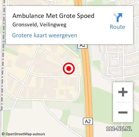 Locatie op kaart van de 112 melding: Ambulance Met Grote Spoed Naar Gronsveld, Veilingweg op 3 november 2014 14:07