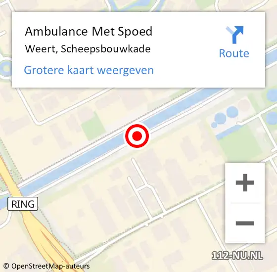 Locatie op kaart van de 112 melding: Ambulance Met Spoed Naar Weert, Scheepsbouwkade op 3 november 2014 16:33