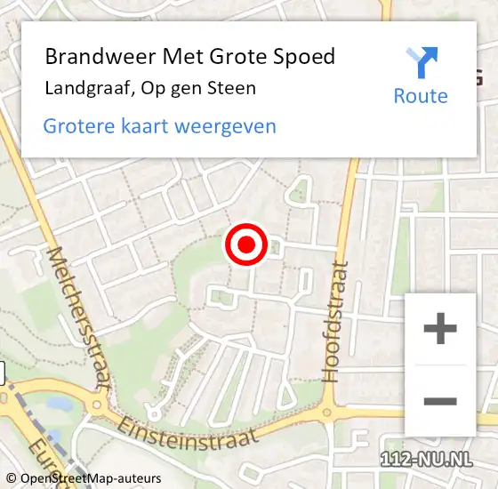 Locatie op kaart van de 112 melding: Brandweer Met Grote Spoed Naar Landgraaf, Op gen Steen op 21 januari 2025 10:37