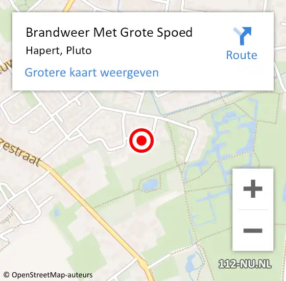 Locatie op kaart van de 112 melding: Brandweer Met Grote Spoed Naar Hapert, Pluto op 21 januari 2025 21:49