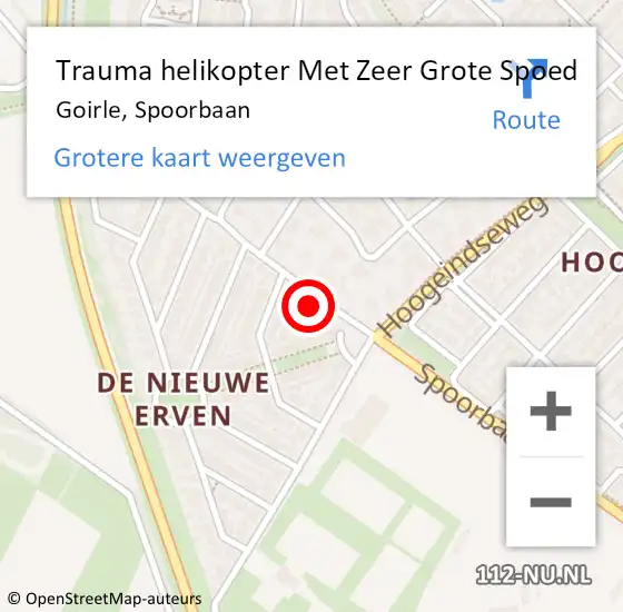 Locatie op kaart van de 112 melding: Trauma helikopter Met Zeer Grote Spoed Naar Goirle, Spoorbaan op 24 januari 2025 17:49