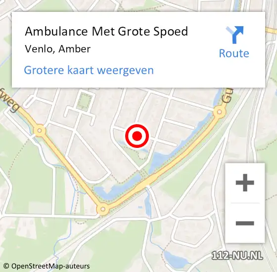 Locatie op kaart van de 112 melding: Ambulance Met Grote Spoed Naar Venlo, Amber op 4 november 2014 17:08