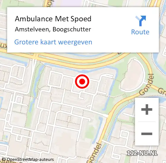 Locatie op kaart van de 112 melding: Ambulance Met Spoed Naar Amstelveen, Boogschutter op 30 januari 2025 20:26