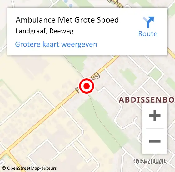 Locatie op kaart van de 112 melding: Ambulance Met Grote Spoed Naar Landgraaf, Reeweg op 4 november 2014 23:01