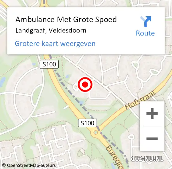 Locatie op kaart van de 112 melding: Ambulance Met Grote Spoed Naar Landgraaf, Veldesdoorn op 5 november 2014 06:57