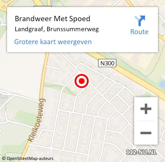 Locatie op kaart van de 112 melding: Brandweer Met Spoed Naar Landgraaf, Brunssummerweg op 3 februari 2025 19:50