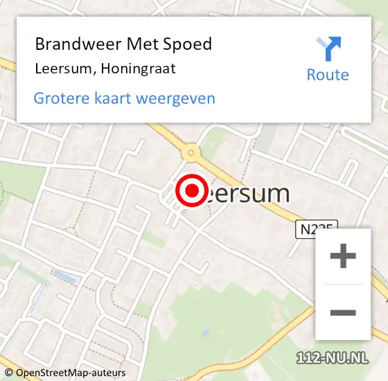 Locatie op kaart van de 112 melding: Brandweer Met Spoed Naar Leersum, Honingraat op 5 februari 2025 14:43