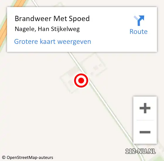 Locatie op kaart van de 112 melding: Brandweer Met Spoed Naar Nagele, Han Stijkelweg op 5 november 2014 17:45