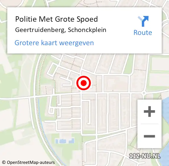 Locatie op kaart van de 112 melding: Politie Met Grote Spoed Naar Geertruidenberg, Schonckplein op 8 februari 2025 15:19