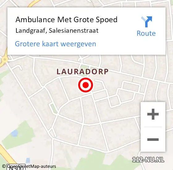 Locatie op kaart van de 112 melding: Ambulance Met Grote Spoed Naar Landgraaf, Salesianenstraat op 5 november 2014 22:28