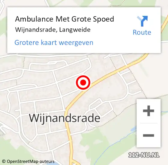 Locatie op kaart van de 112 melding: Ambulance Met Grote Spoed Naar Wijnandsrade, Langweide op 6 november 2014 05:17