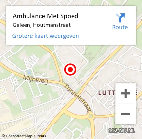 Locatie op kaart van de 112 melding: Ambulance Met Spoed Naar Geleen, Houtmanstraat op 6 november 2014 10:21