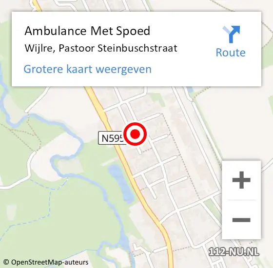 Locatie op kaart van de 112 melding: Ambulance Met Spoed Naar Wijlre, Pastoor Steinbuschstraat op 6 november 2014 10:34