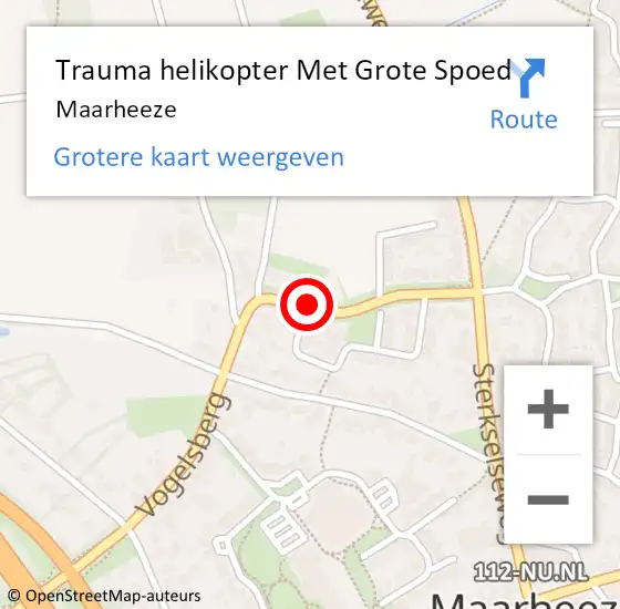 Locatie op kaart van de 112 melding: Trauma helikopter Met Grote Spoed Naar Maarheeze op 13 februari 2025 16:07