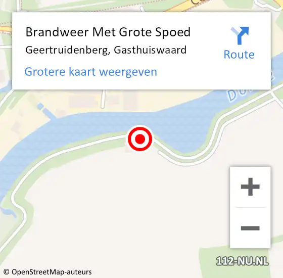 Locatie op kaart van de 112 melding: Brandweer Met Grote Spoed Naar Geertruidenberg, Gasthuiswaard op 16 februari 2025 11:38
