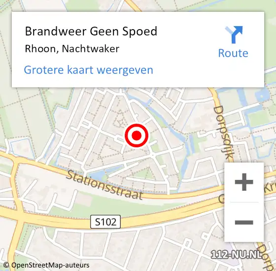 Locatie op kaart van de 112 melding: Brandweer Geen Spoed Naar Rhoon, Nachtwaker op 17 februari 2025 13:28