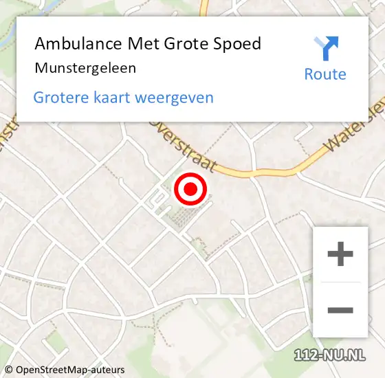 Locatie op kaart van de 112 melding: Ambulance Met Grote Spoed Naar Munstergeleen op 6 november 2014 23:53