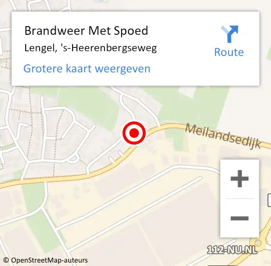 Locatie op kaart van de 112 melding: Brandweer Met Spoed Naar Lengel, 's-Heerenbergseweg op 7 november 2014 15:44