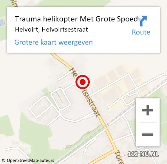 Locatie op kaart van de 112 melding: Trauma helikopter Met Grote Spoed Naar Helvoirt, Helvoirtsestraat op 24 februari 2025 14:12