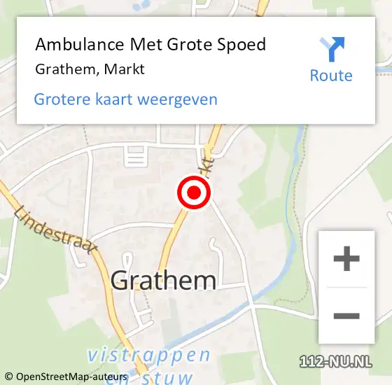 Locatie op kaart van de 112 melding: Ambulance Met Grote Spoed Naar Grathem, Markt op 7 november 2014 21:59