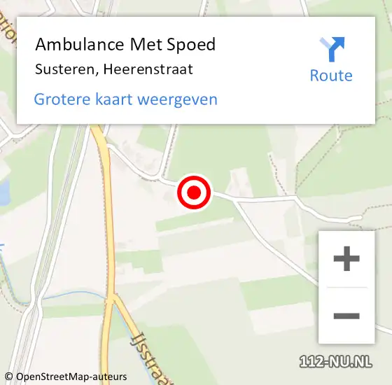 Locatie op kaart van de 112 melding: Ambulance Met Spoed Naar Susteren, Heerenstraat op 8 november 2014 06:28