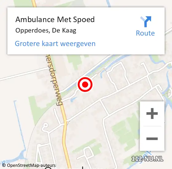 Locatie op kaart van de 112 melding: Ambulance Met Spoed Naar Opperdoes, De Kaag op 8 november 2014 08:21